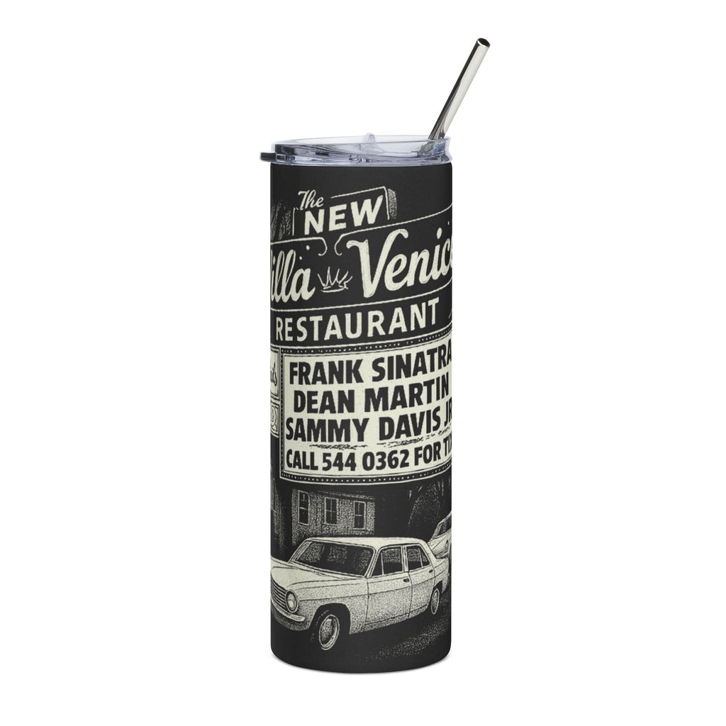 Vintage 'Villa Venice Restaurant' 20oz Stainless Steel Tumbler