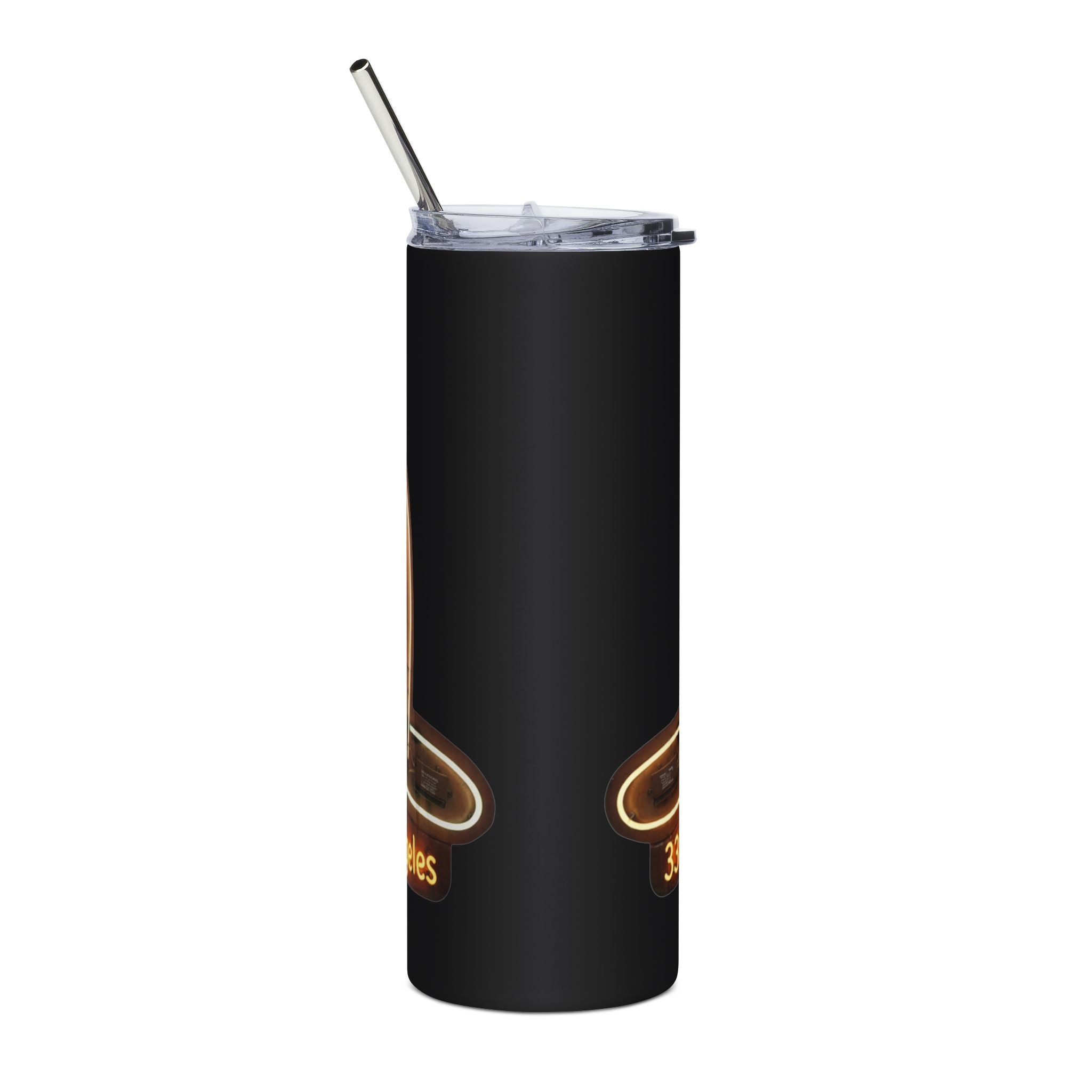 Unisex Vintage Brown Derby Neon Restaurant Stainless ST-Shirtl Travel Cup — 20oz