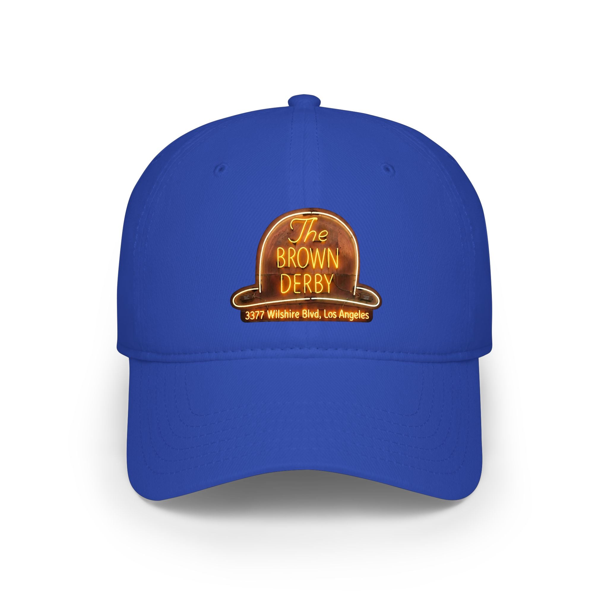 Vintage Brown Derby Embroidered Baseball Cap