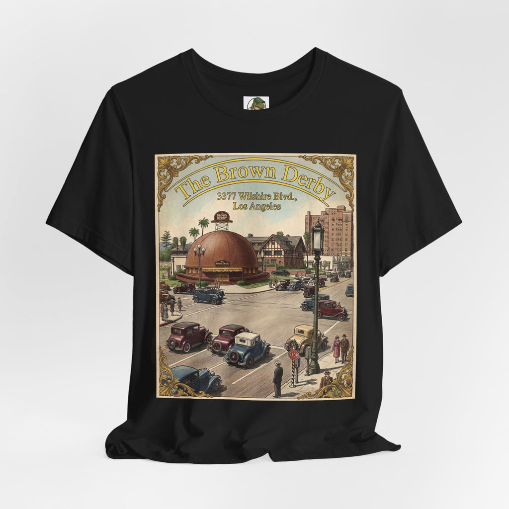 Vintage Brown Derby Restaurant Tee — Retro Restaurant Poster