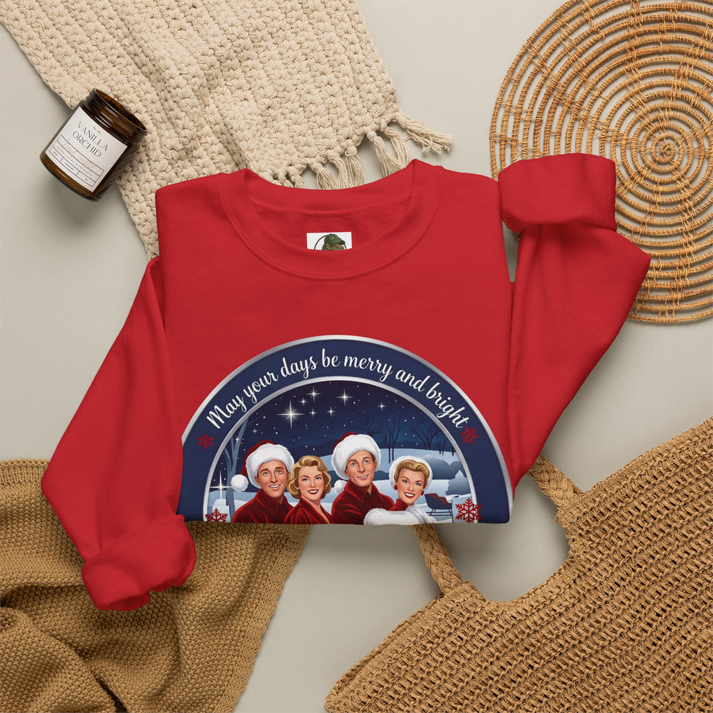 Vintage "Merry and Bright" Christmas Crewneck Sweatshirt