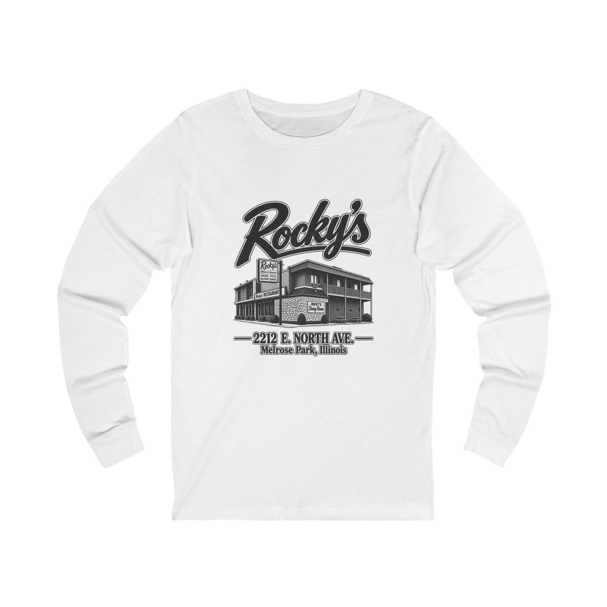 Rocky’s Diner Vintage Melrose Park Diner Long Sleeve Tee