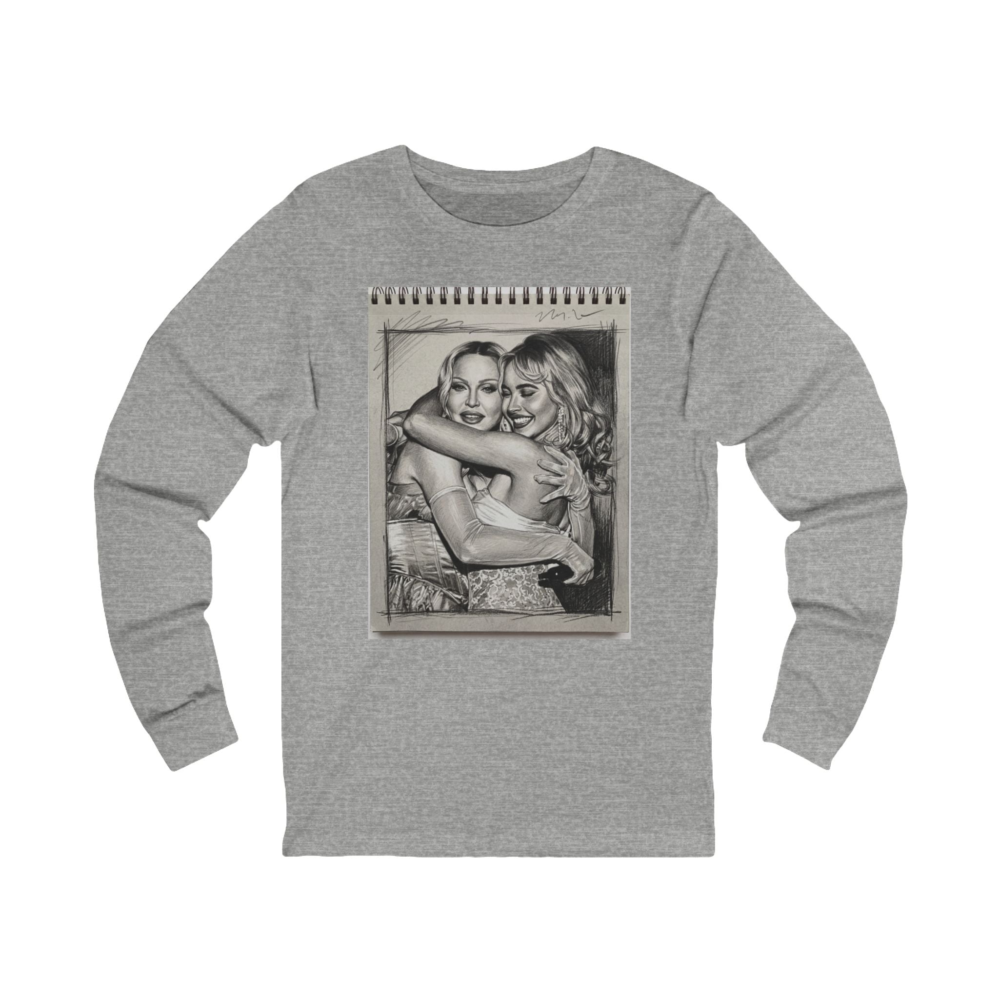Unisex "Icons of Pop" Sketchbook Cotton Long Sleeve T-Shirt