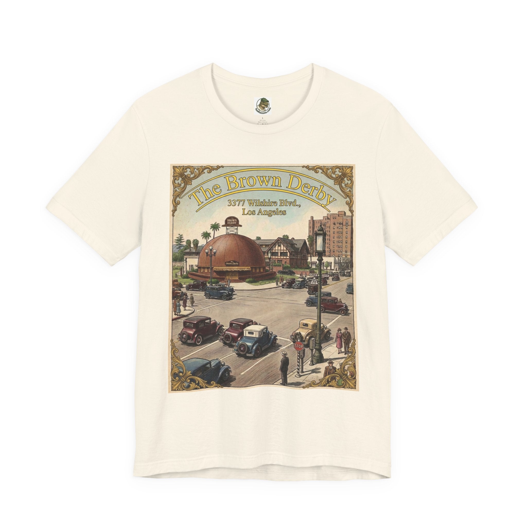 Vintage Brown Derby Restaurant Tee — Retro Restaurant Poster