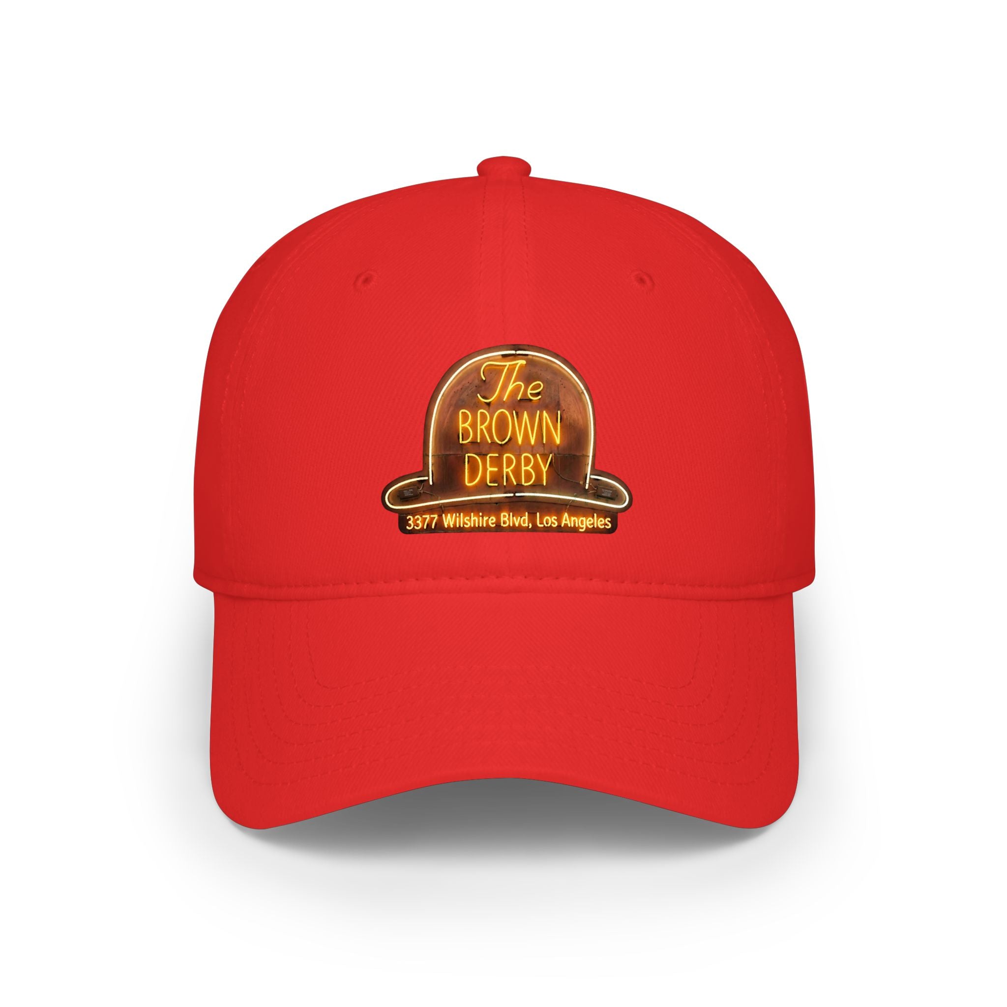 Vintage Brown Derby Embroidered Baseball Cap