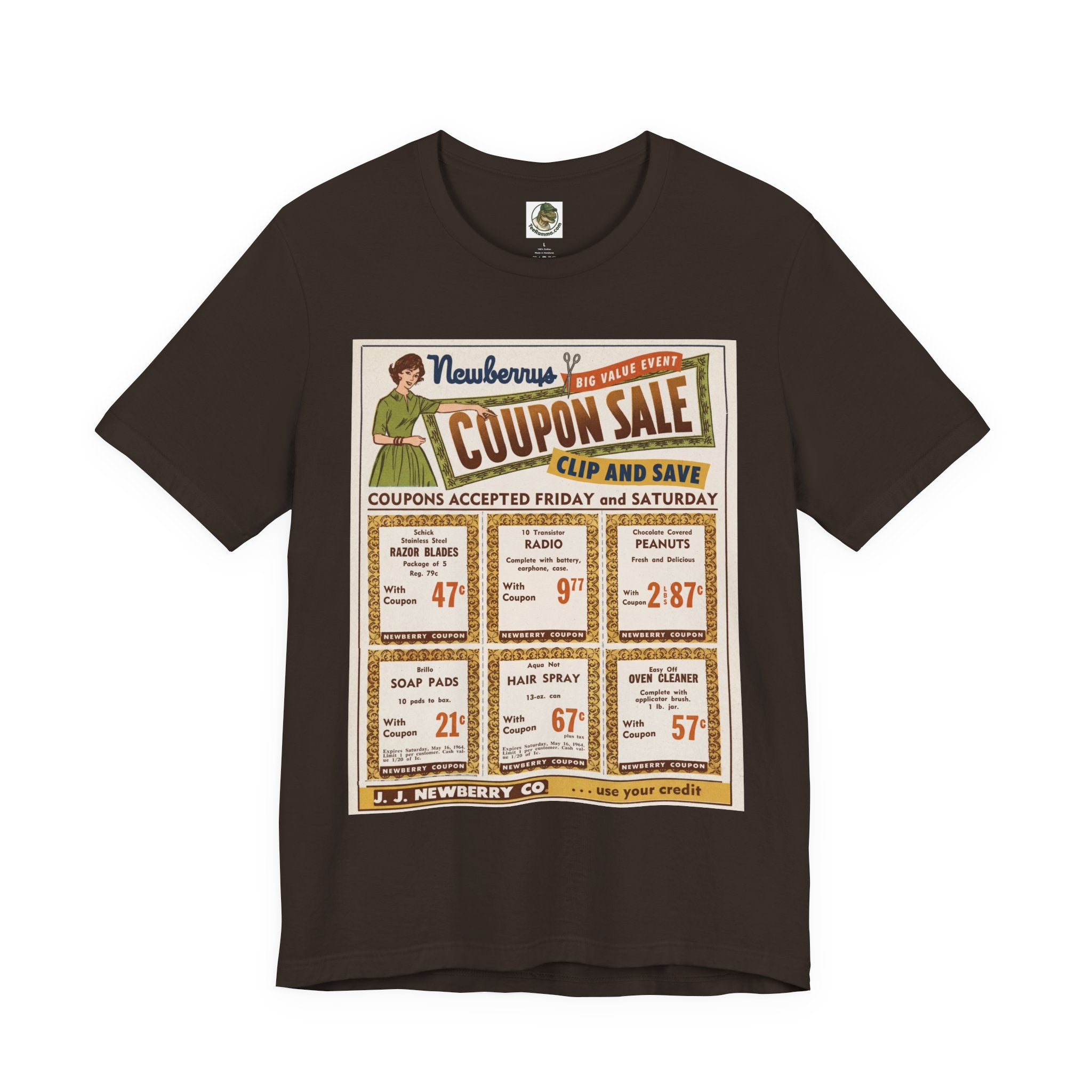 J.J. Newberry Co. Retro Coupon Ad Graphic Tee