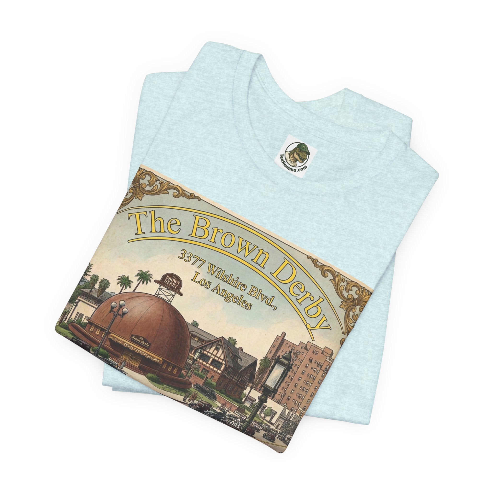 Vintage Brown Derby Restaurant Tee — Retro Restaurant Poster