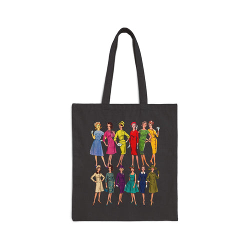 'Sixties Fashion Show' Cotton Canvas Tote Bag