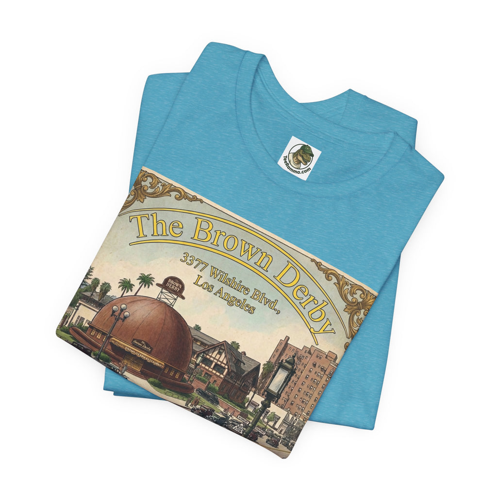 Vintage Brown Derby Restaurant Tee — Retro Restaurant Poster