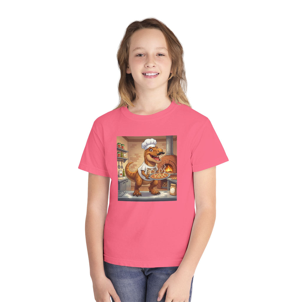 Ernest T‑Rex Pizza Chef Tee (Youth Midweight)