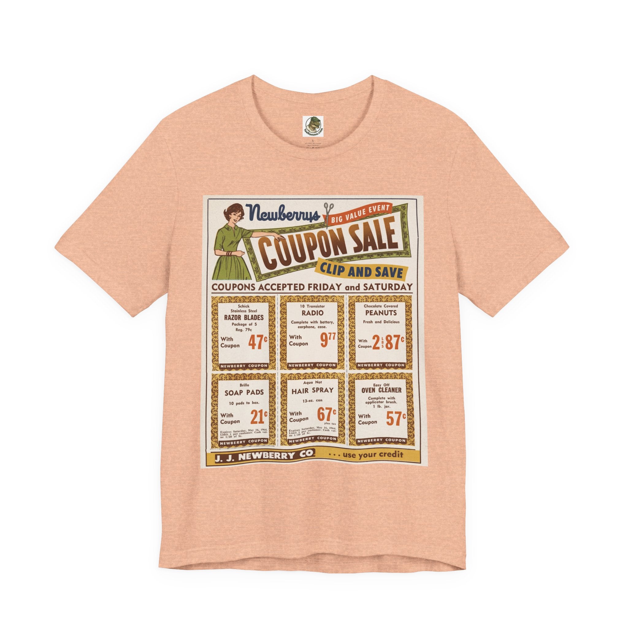 J.J. Newberry Co. Retro Coupon Ad Graphic Tee