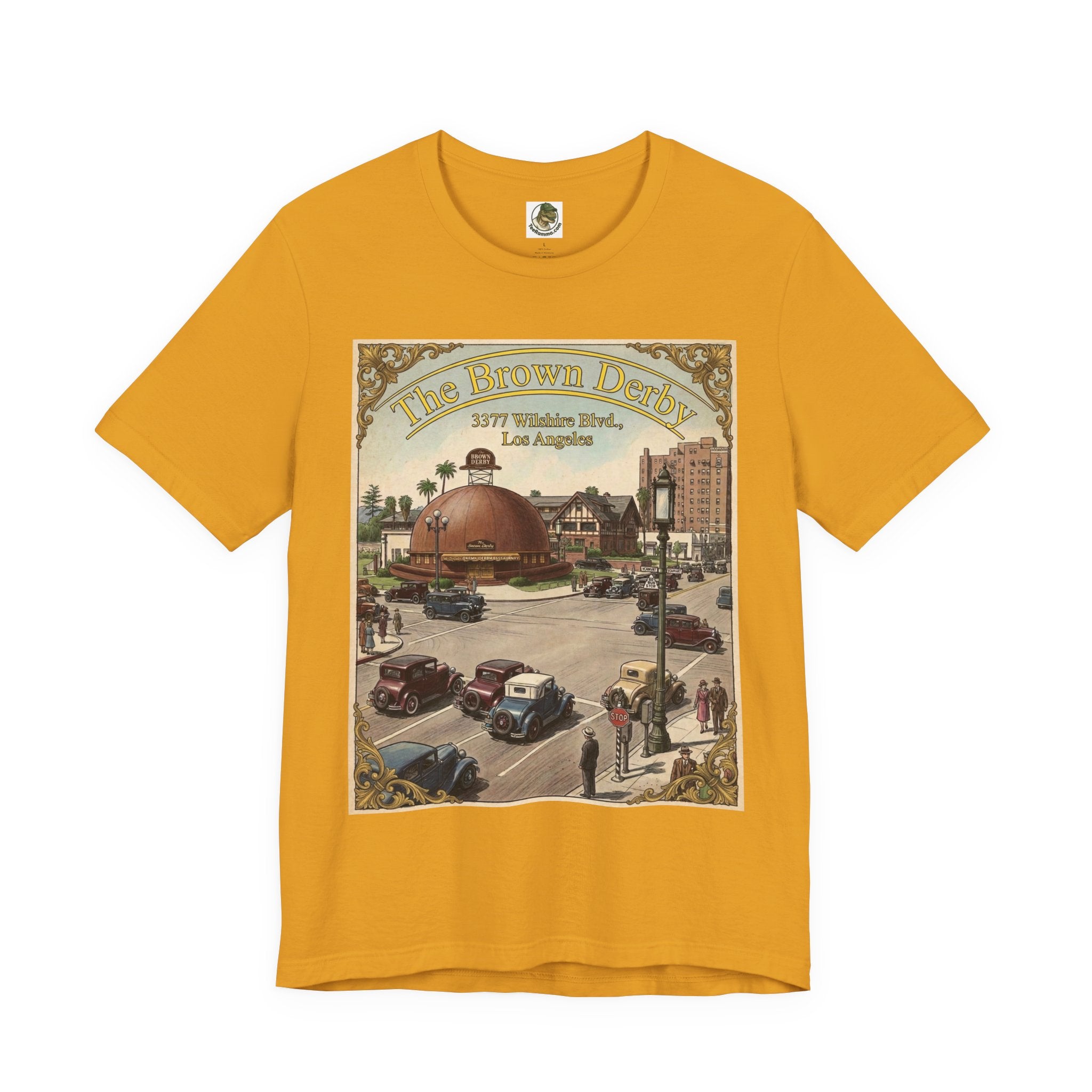 Vintage Brown Derby Restaurant Tee — Retro Restaurant Poster