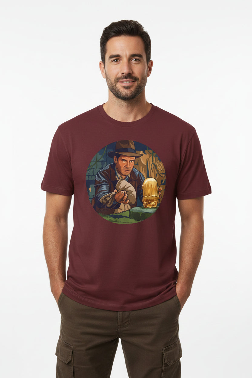 Unisex 'Adventure Man' Cotton T-Shirt