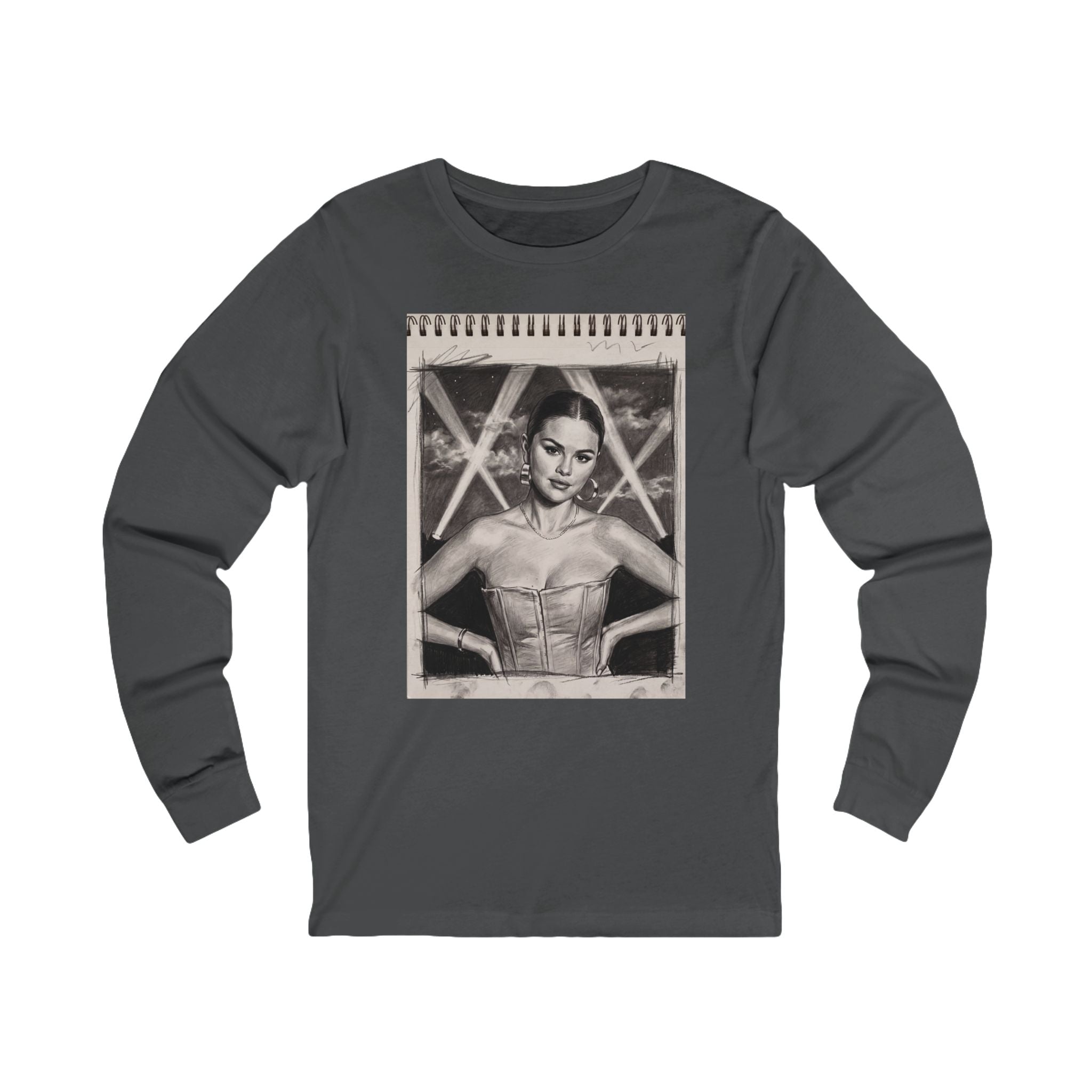 Unisex "Sel" Sketchbook Cotton Long Sleeve T-Shirt