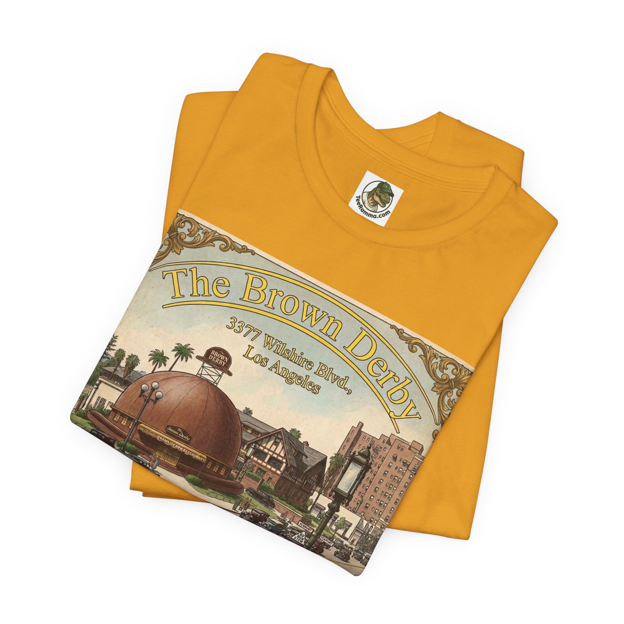 Vintage Brown Derby Restaurant Tee — Retro Restaurant Poster
