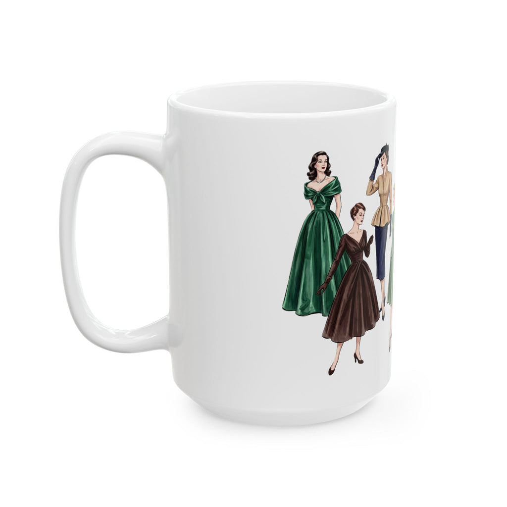Vintage Ladies Fashion 'New Look' Graphic Ceramic Mug  (15oz)