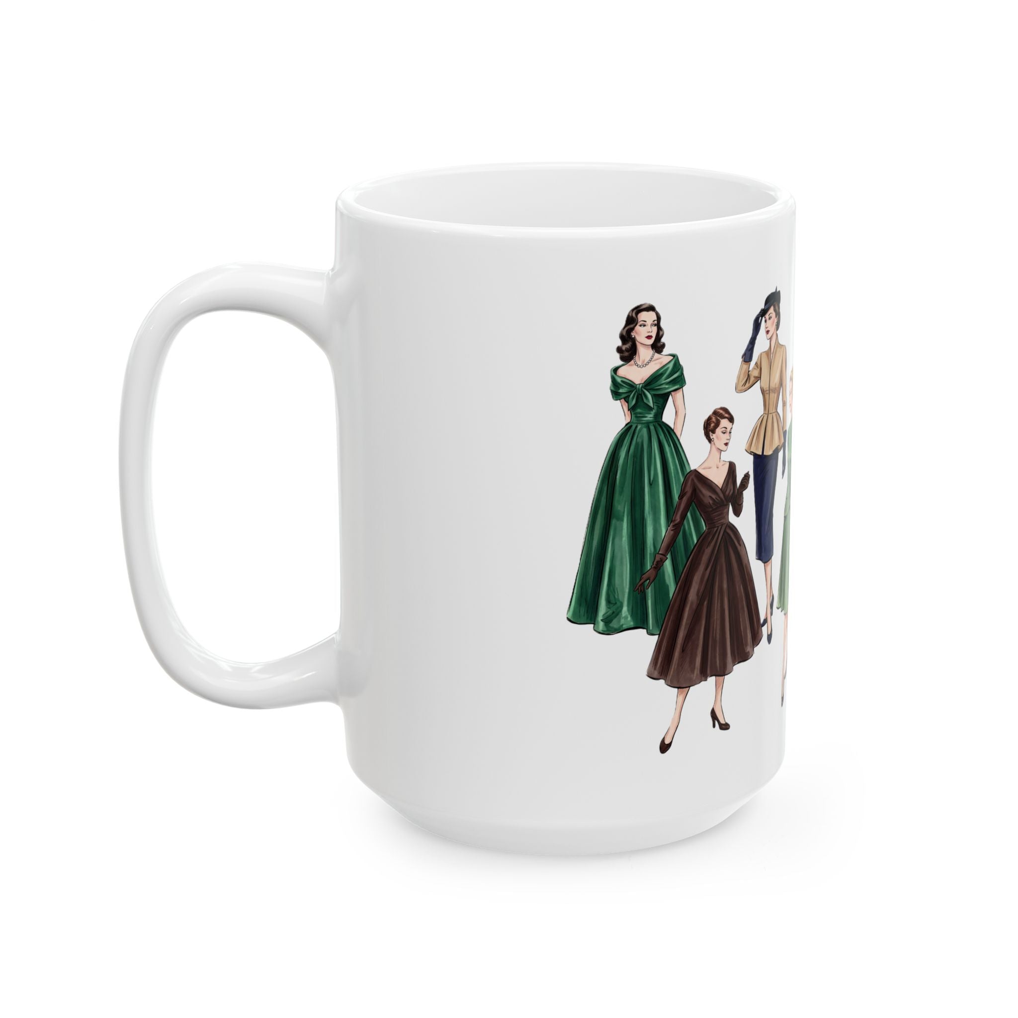 Vintage Ladies Fashion 'New Look' Graphic Ceramic Mug  (15oz)