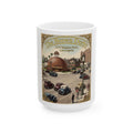 Vintage Brown Derby Mug Ceramic Coffee Cup (15oz) -- Retro Travel Poster Design