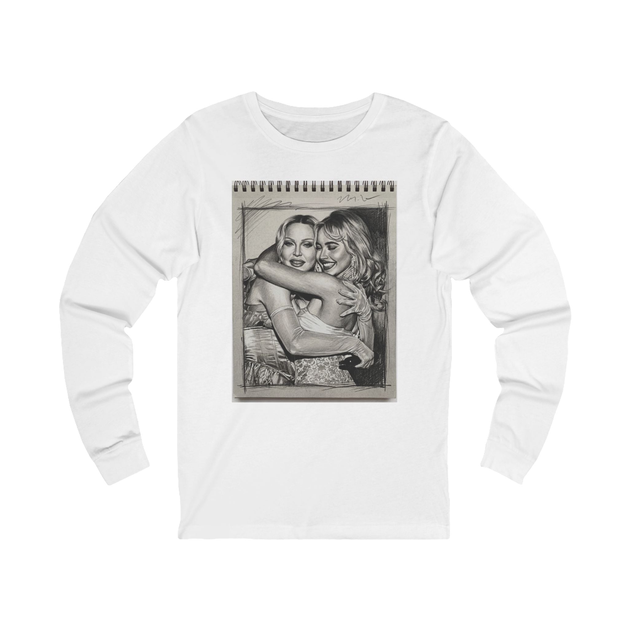 Unisex "Icons of Pop" Sketchbook Cotton Long Sleeve T-Shirt