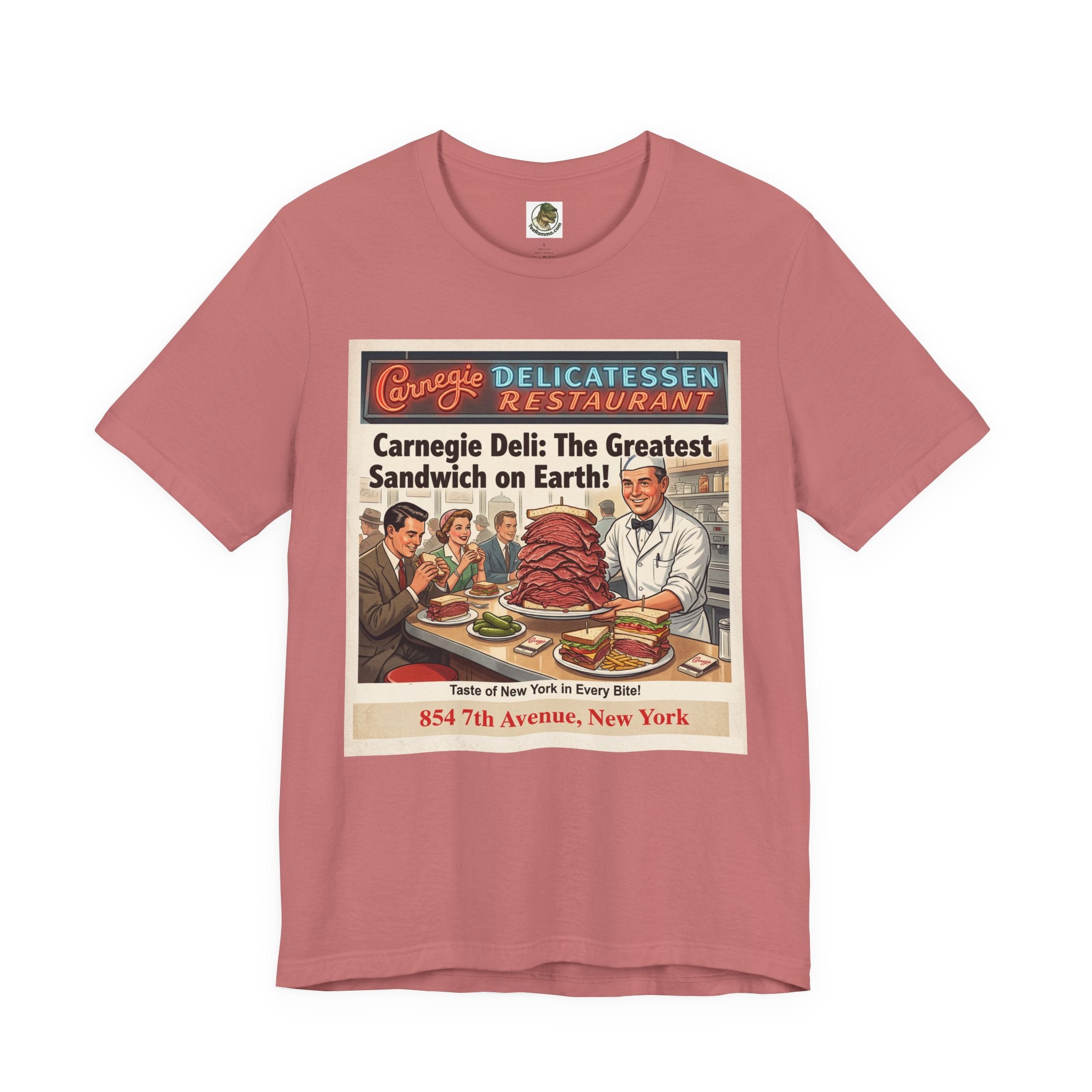 Vintage Carnegie Deli Tee -- Retro Advertisement Design