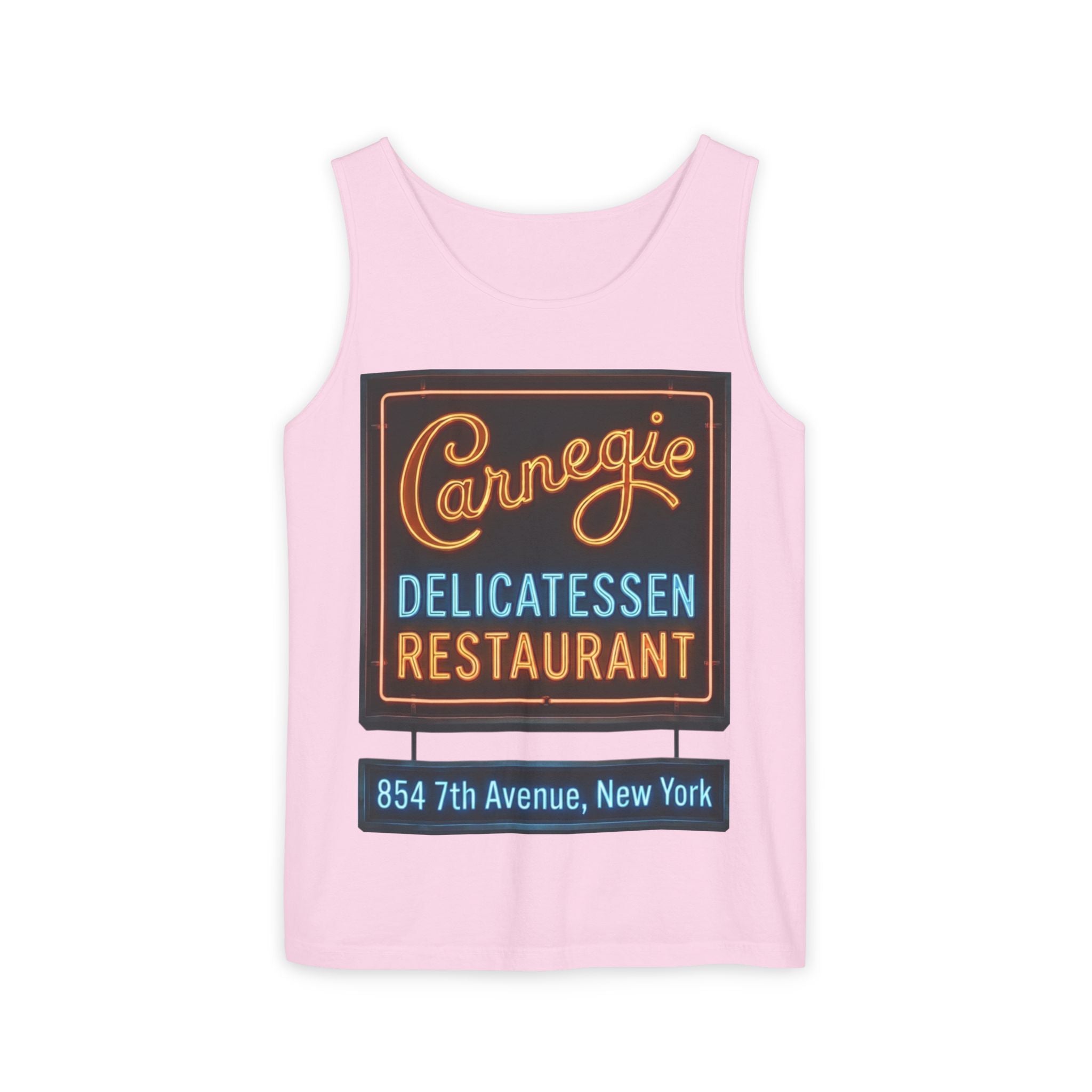 Vintage Carnegie Deli Tank Top — Retro Neon Sign