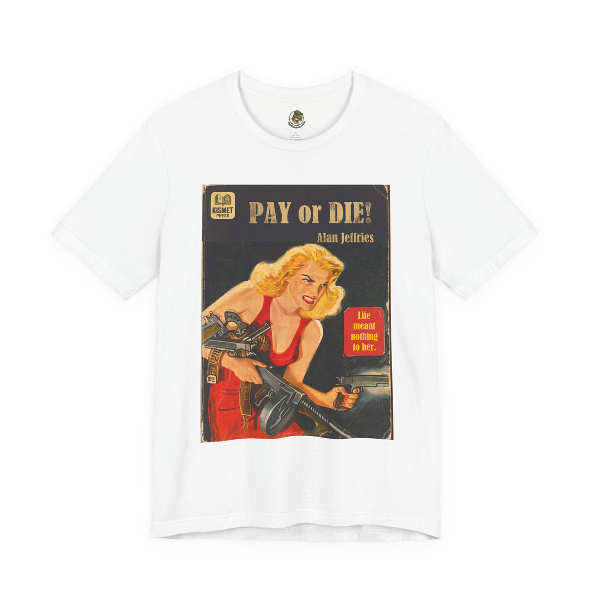 Vintage Fifties Pulp Novel 'Pay or Die!' Graphic Tee