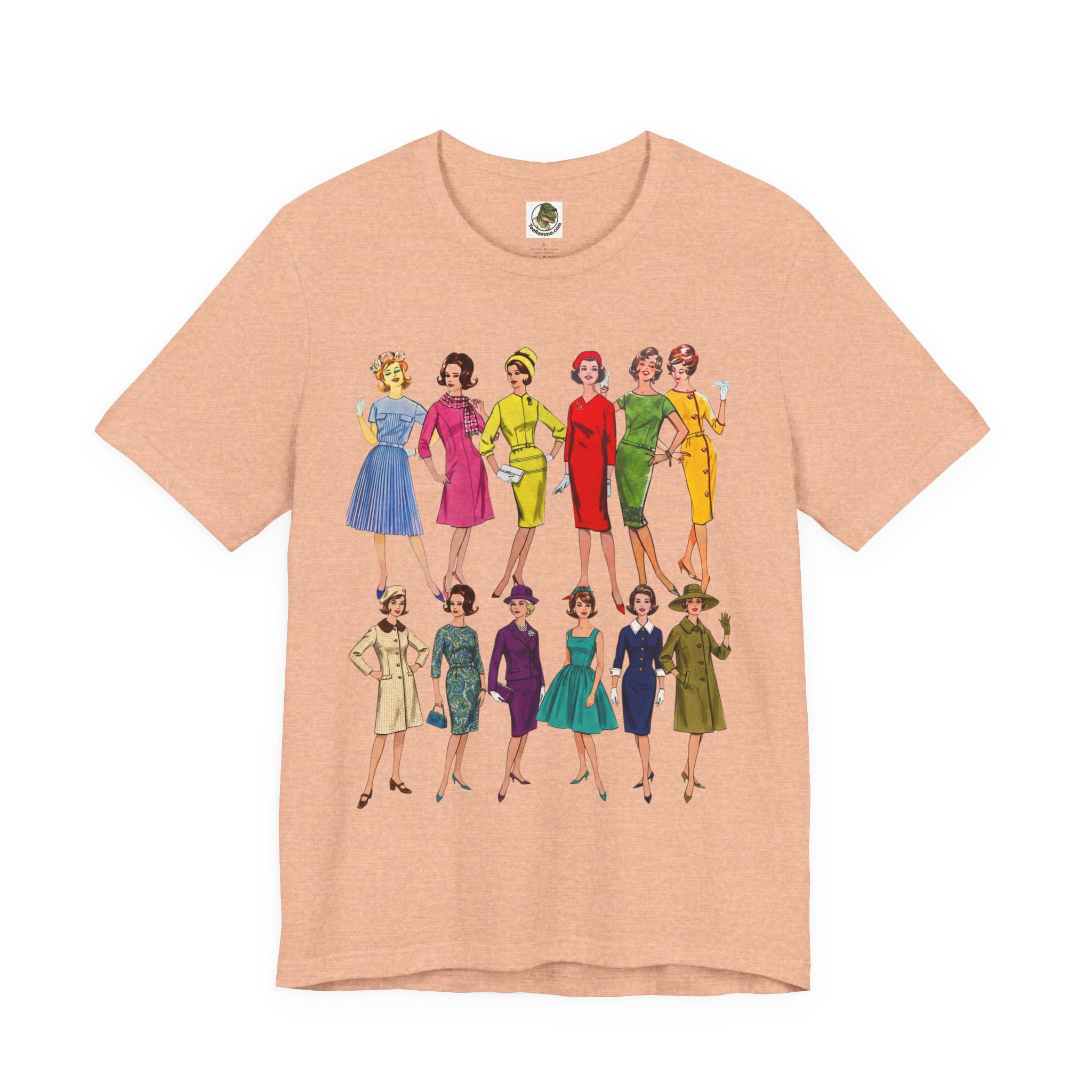 Unisex 'Sixties Fashion Show' Cotton T‑Shirt