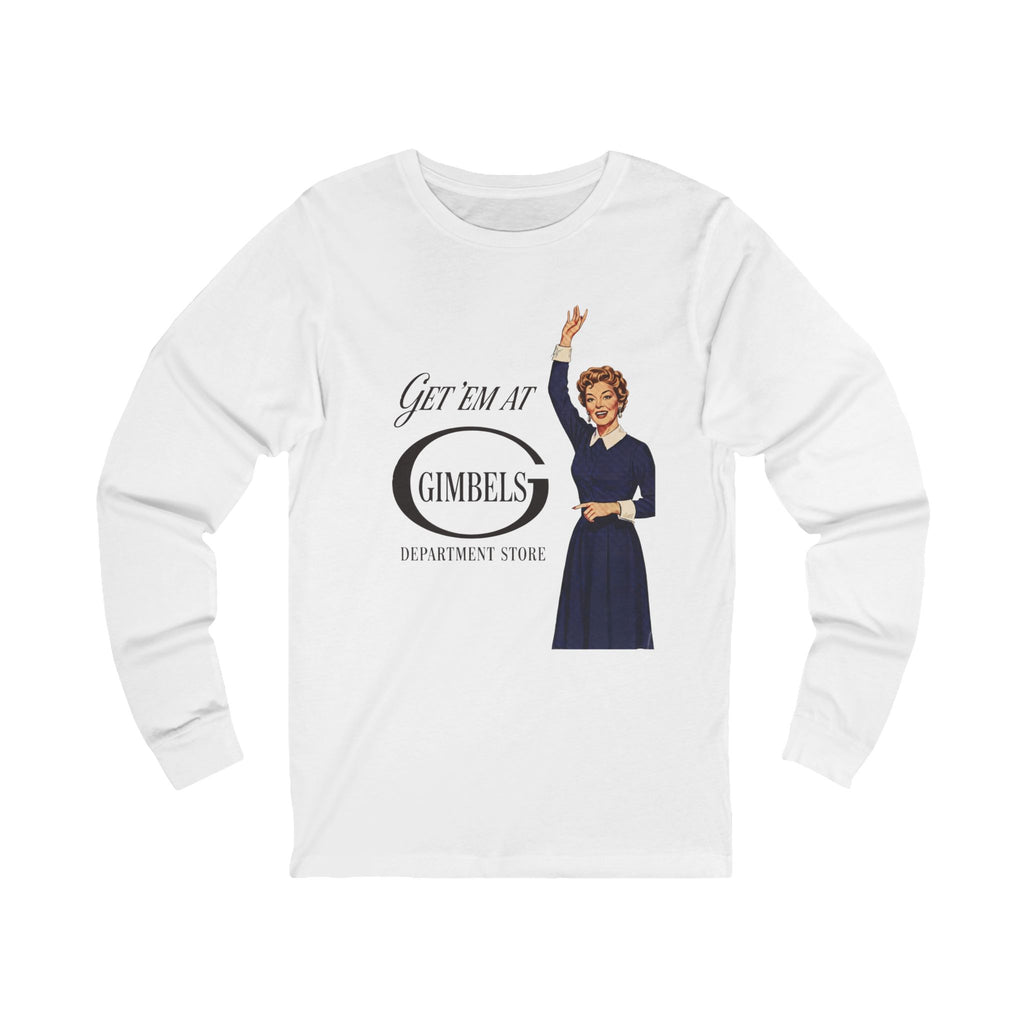 Retro Vintage 'Get ’Em At Gimbels' Long Sleeve Tee