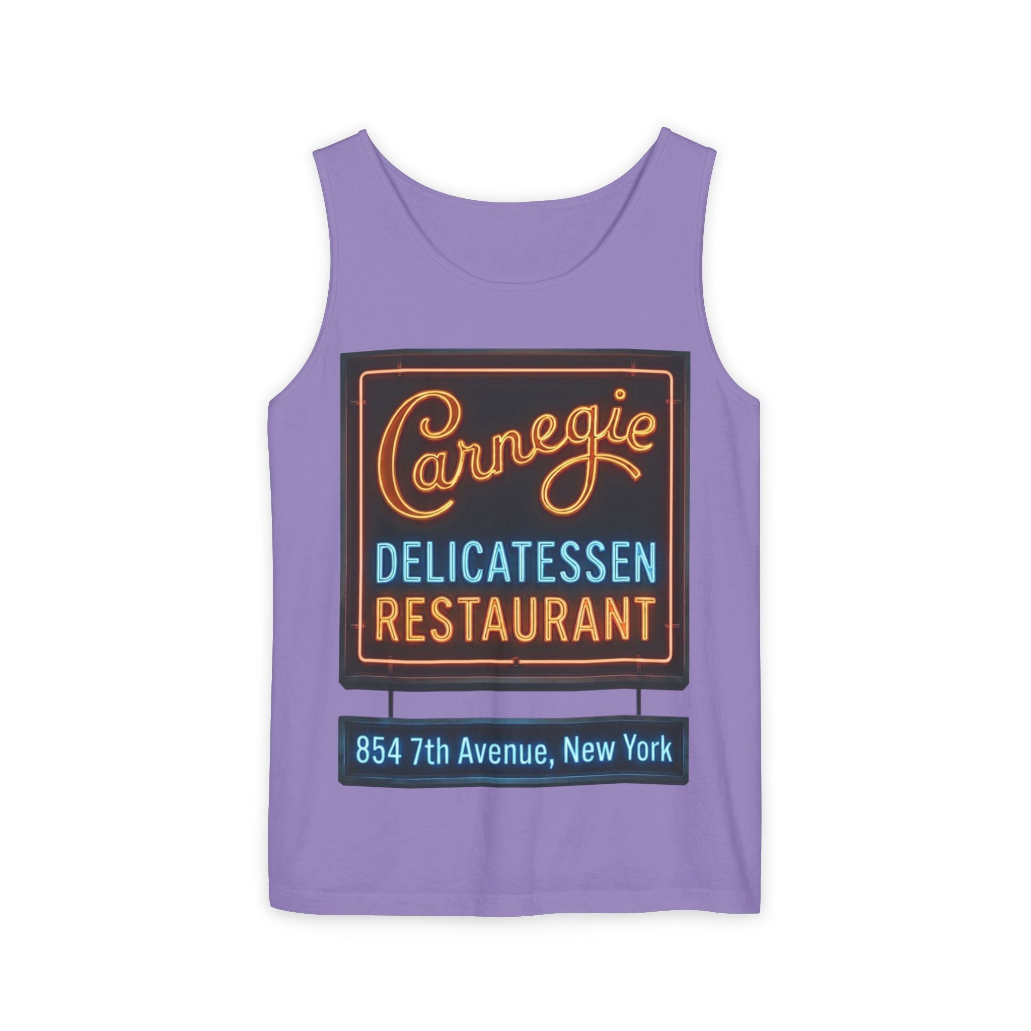 Vintage Carnegie Deli Tank Top — Retro Neon Sign