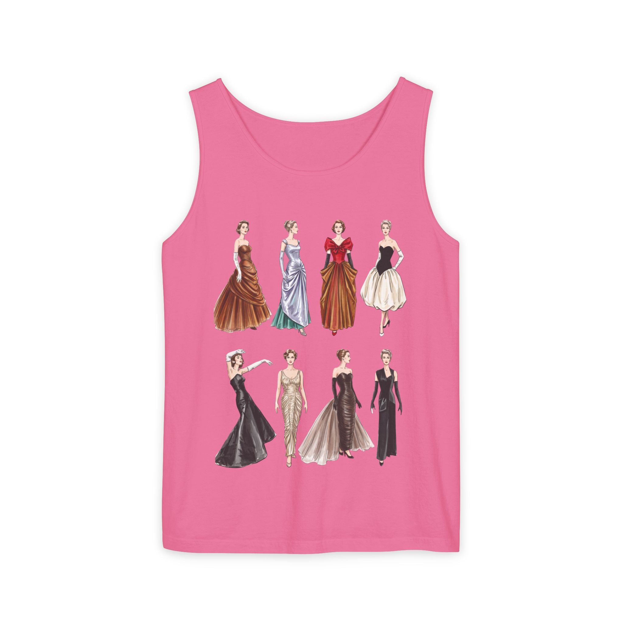 Vintage Ladies Fashion 'Charles James' Graphic Tank Top