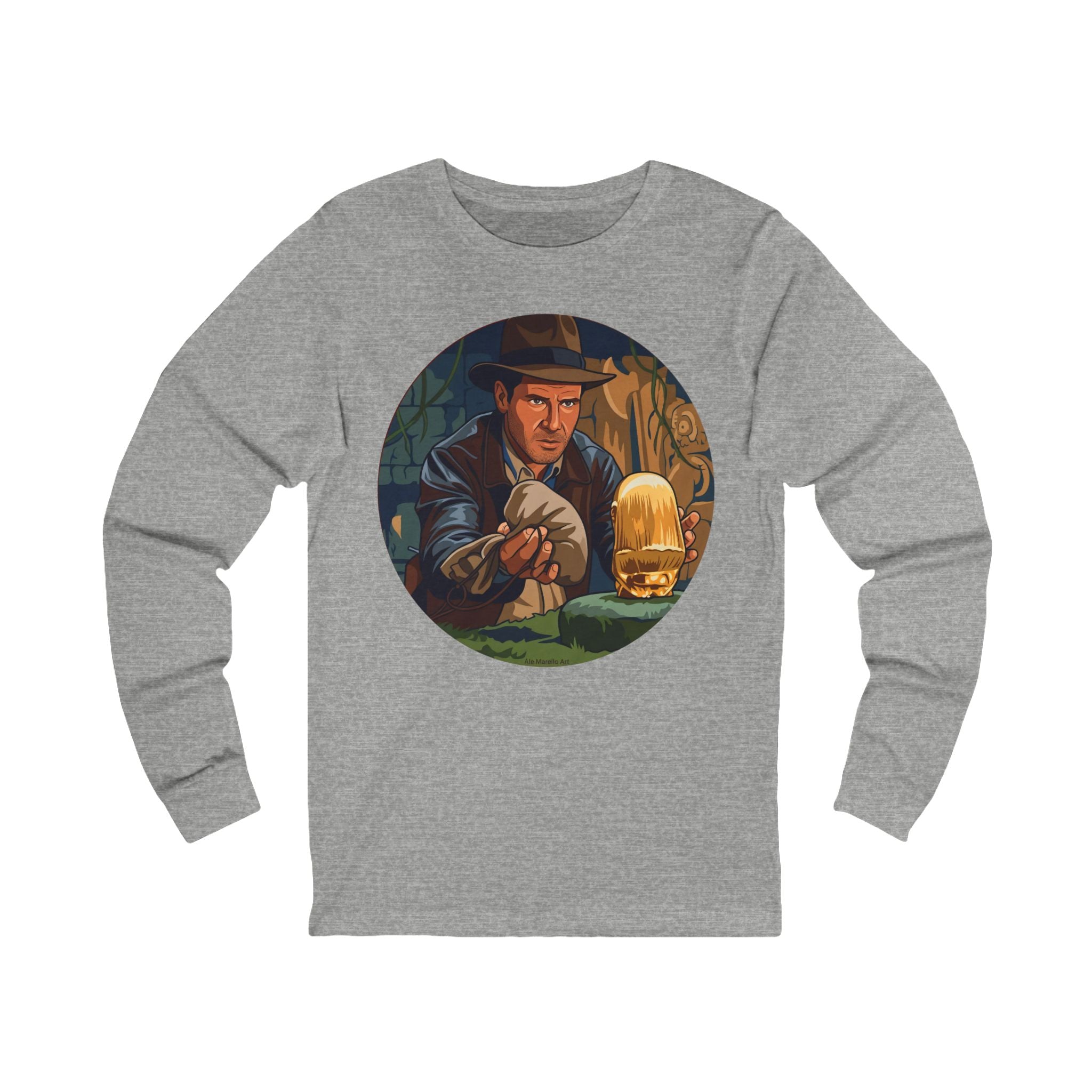 Unisex 'Adventure Man' Cotton Long Sleeve T-Shirt