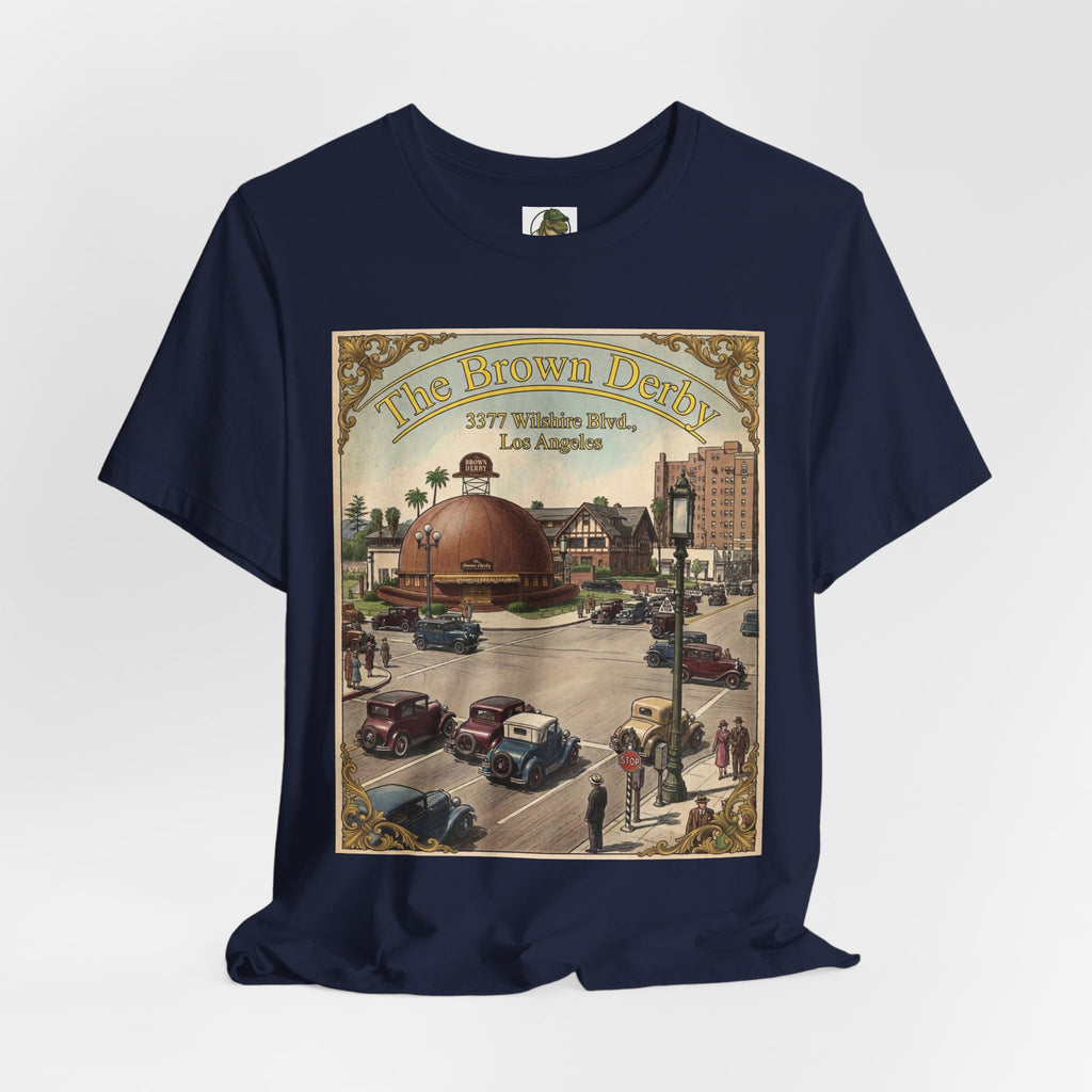 Vintage Brown Derby Restaurant Tee — Retro Restaurant Poster