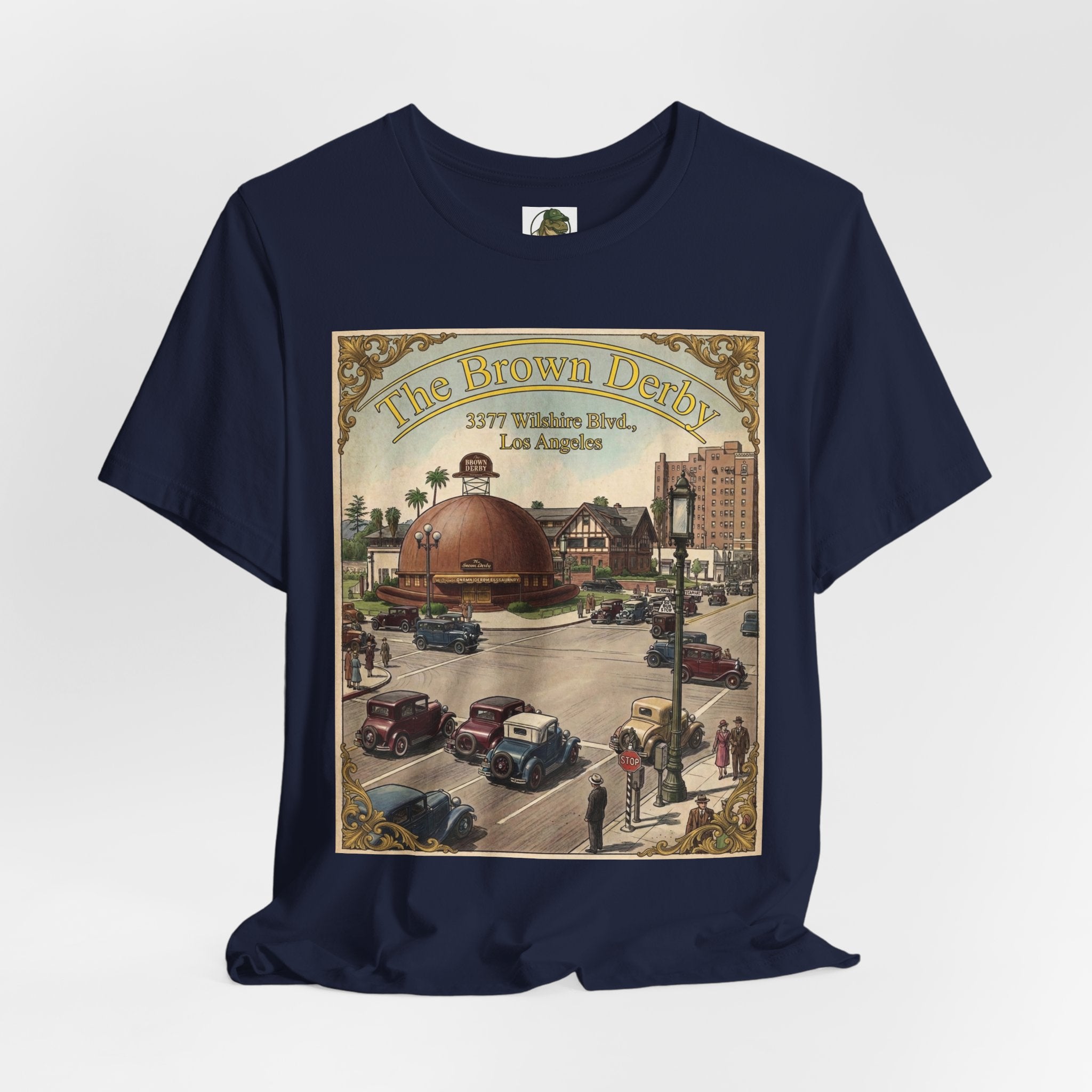 Vintage Brown Derby Restaurant Tee — Retro Restaurant Poster