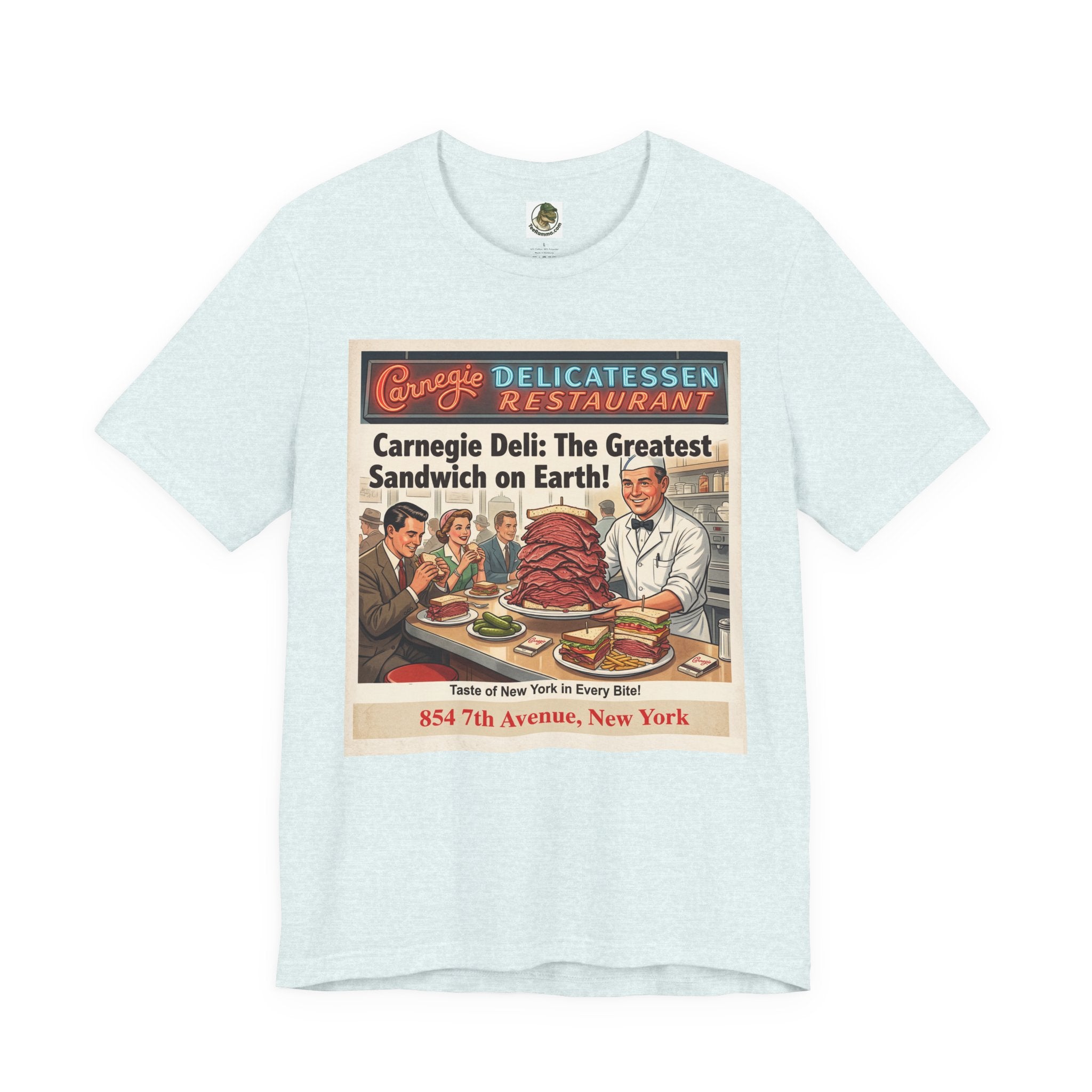 Vintage Carnegie Deli Tee -- Retro Advertisement Design