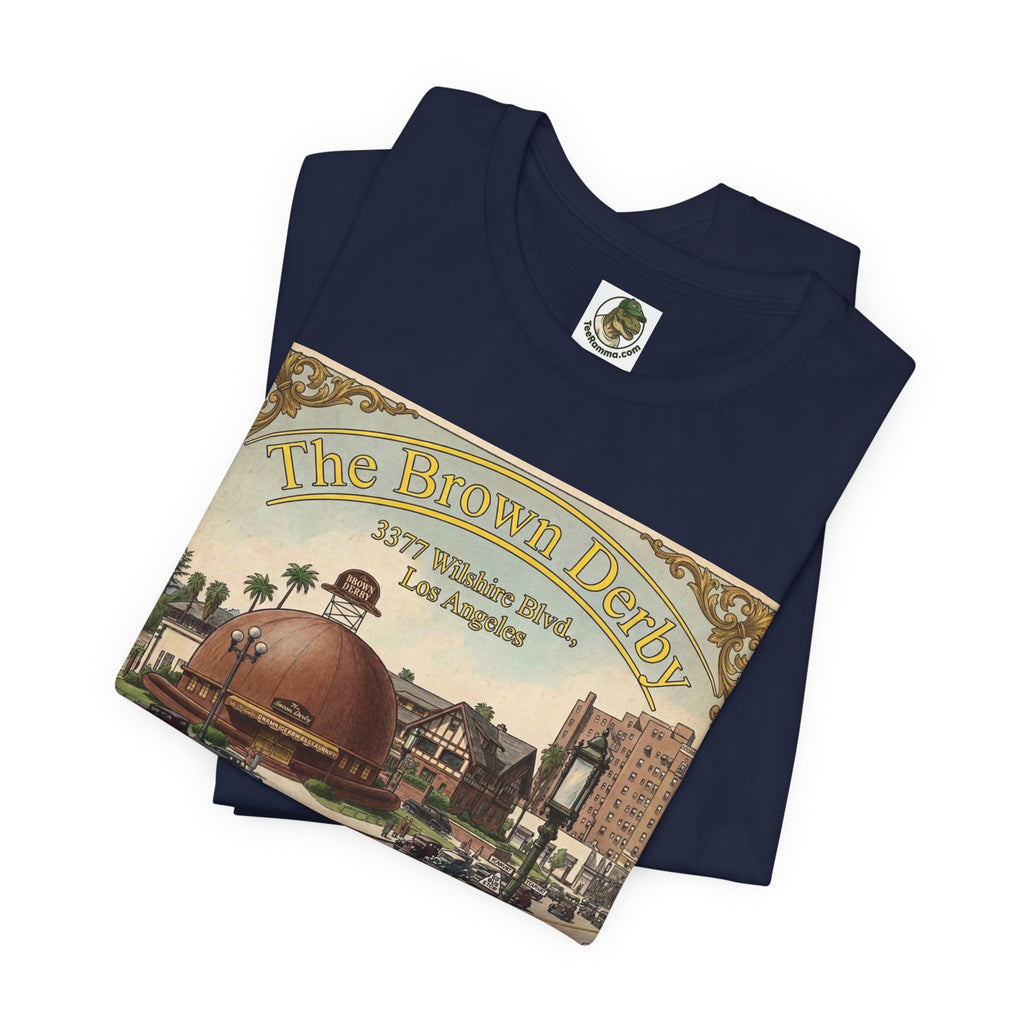 Vintage Brown Derby Restaurant Tee — Retro Restaurant Poster