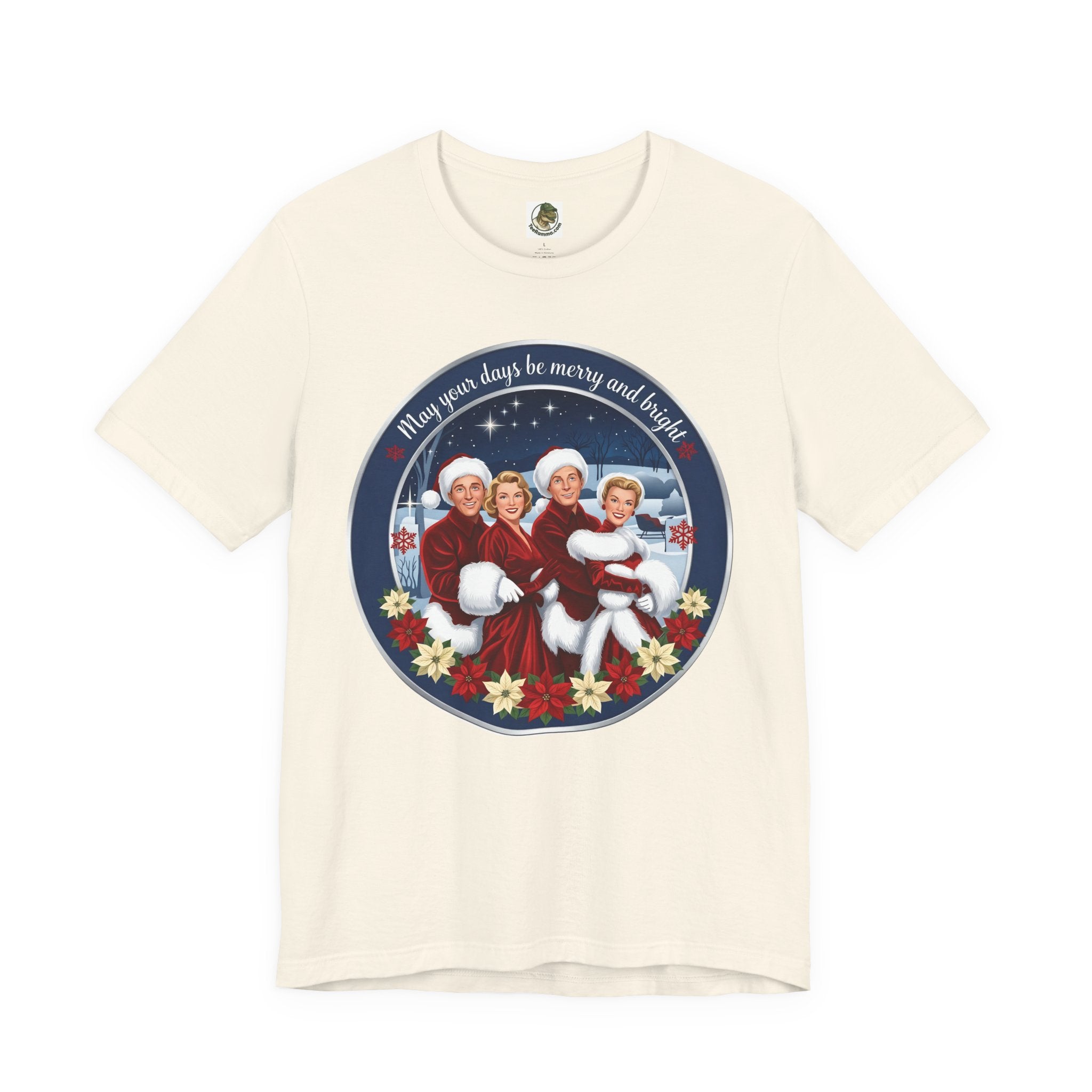 Vintage 'Merry and Bright' Christmas T-Shirt