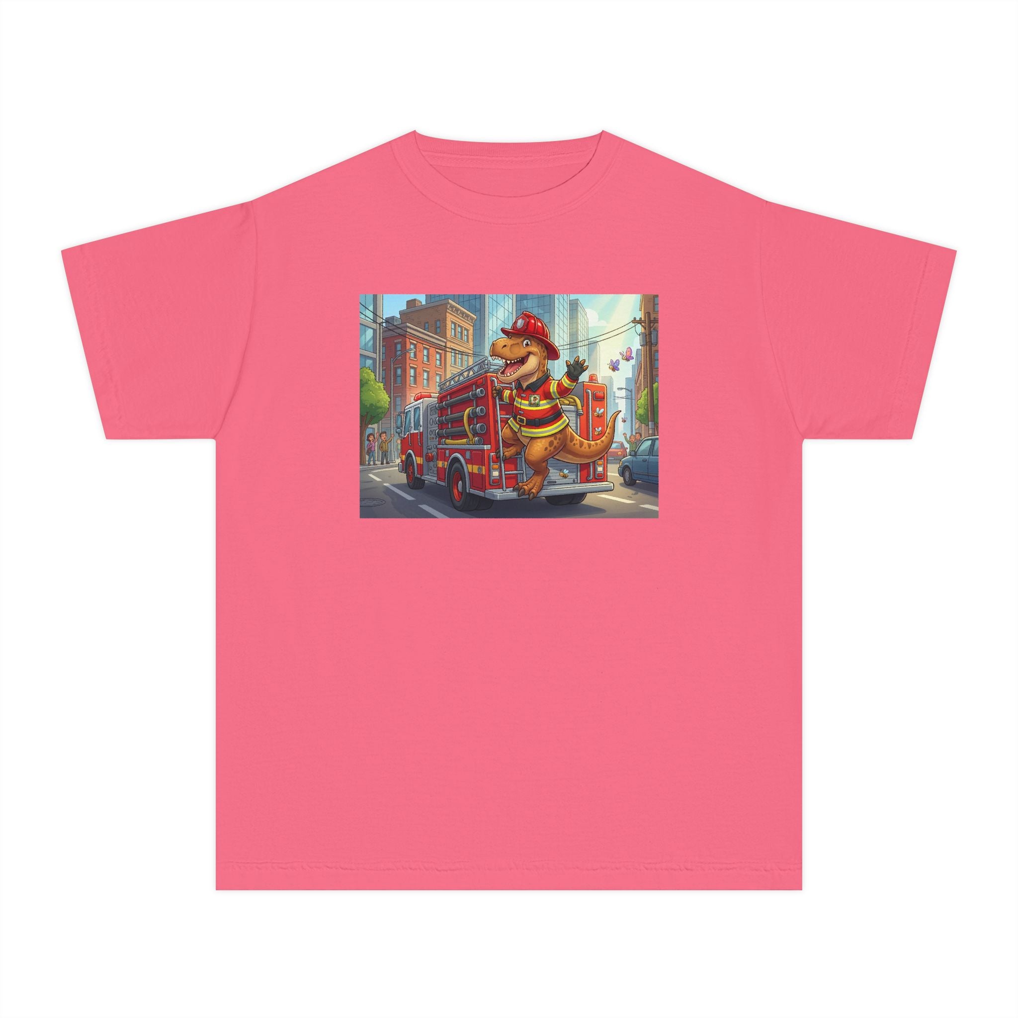 Ernest T. Rex Fireman Kids Tee