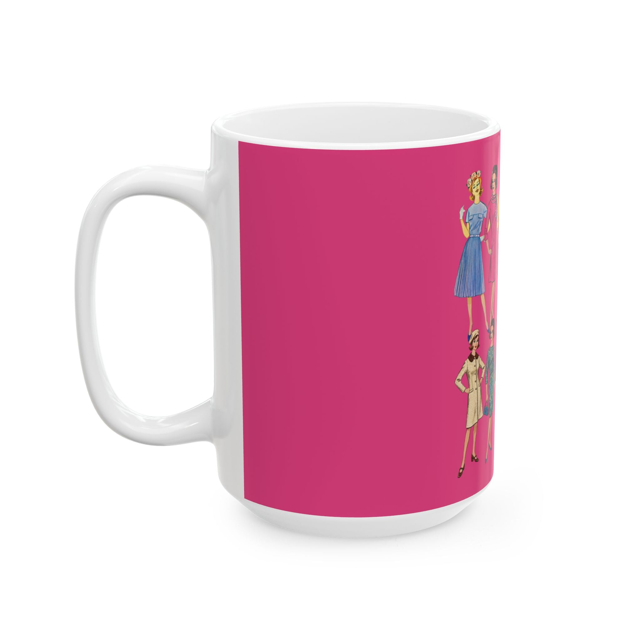 Vintage 'Sixties Fashion Show' 15 oz Ceramic Mug