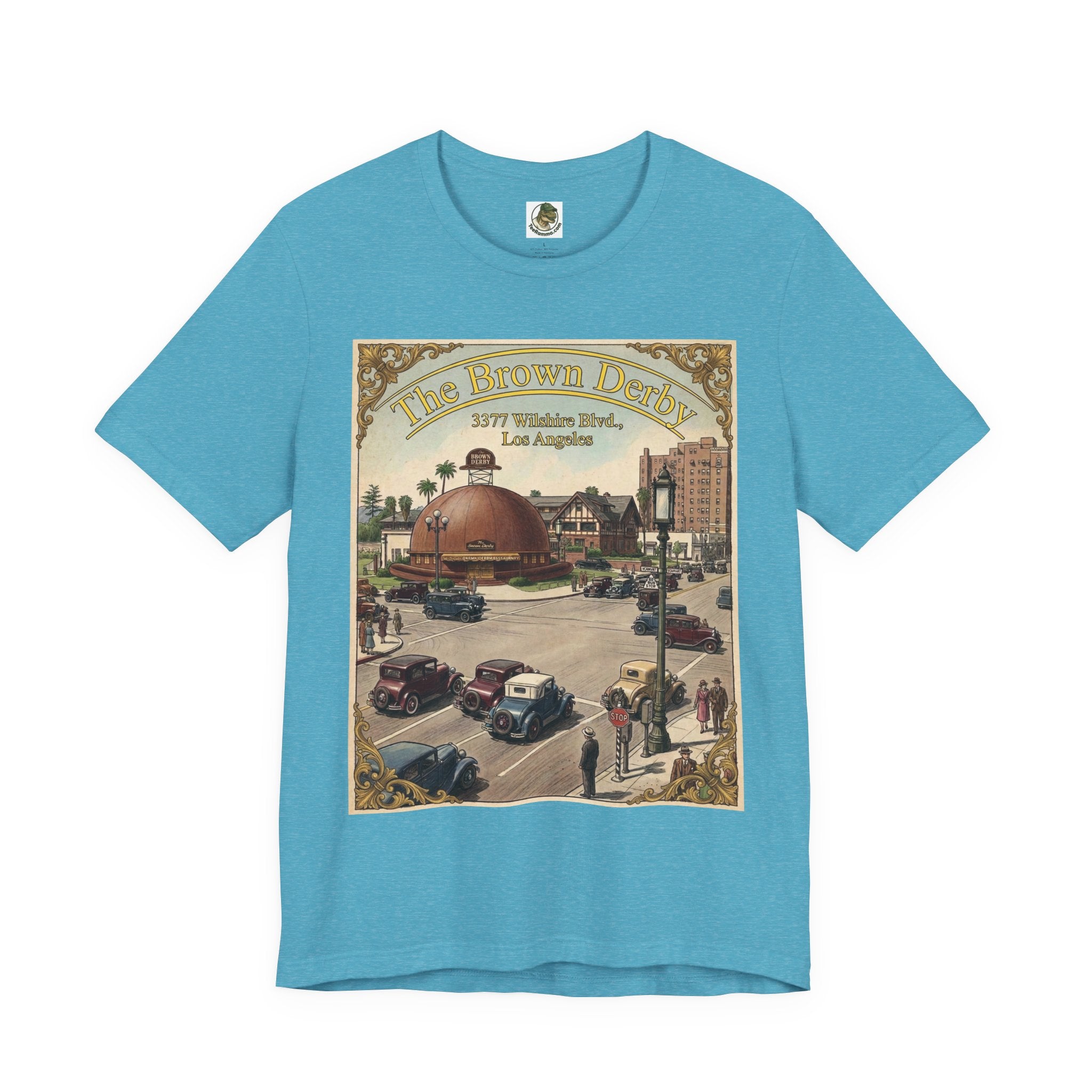 Vintage Brown Derby Restaurant Tee — Retro Restaurant Poster