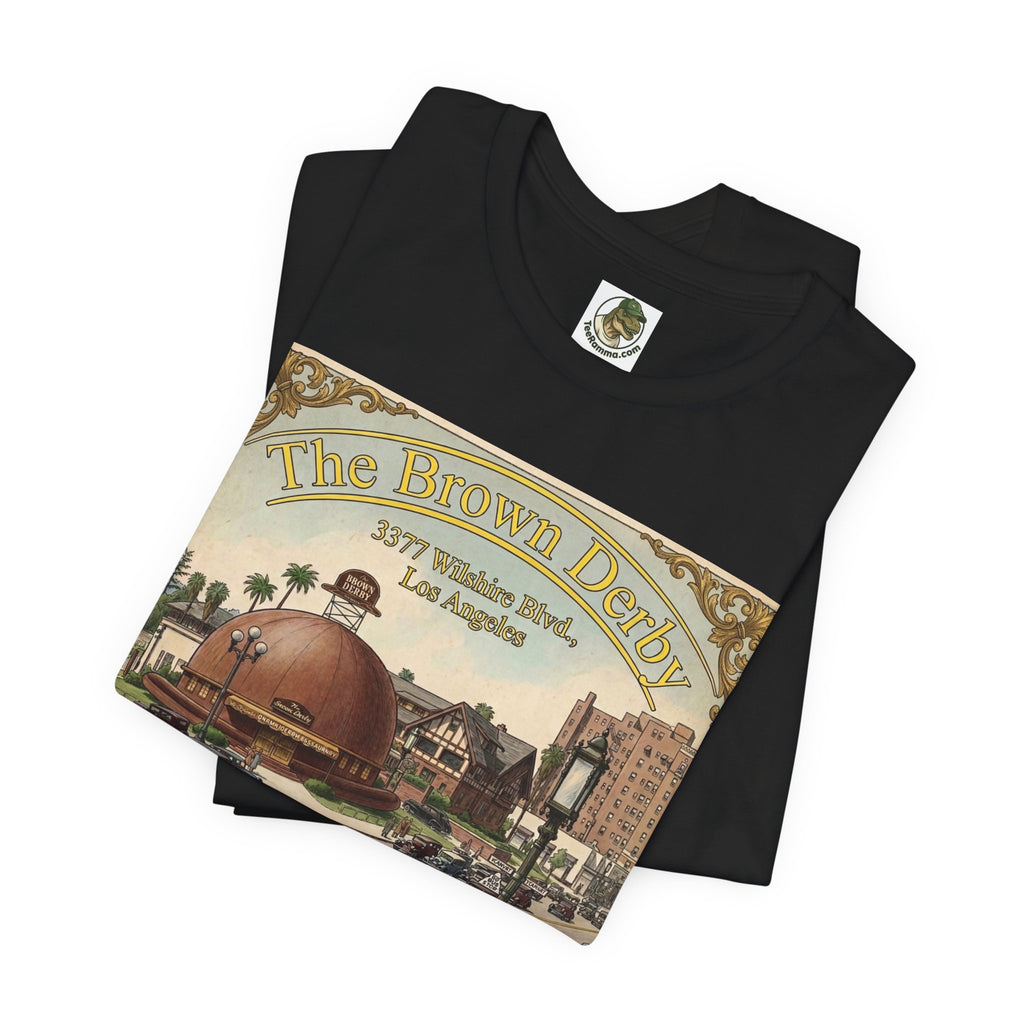 Vintage Brown Derby Restaurant Tee — Retro Restaurant Poster