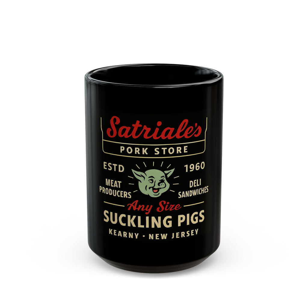 Pork Store Black Ceramic Mug (15oz)