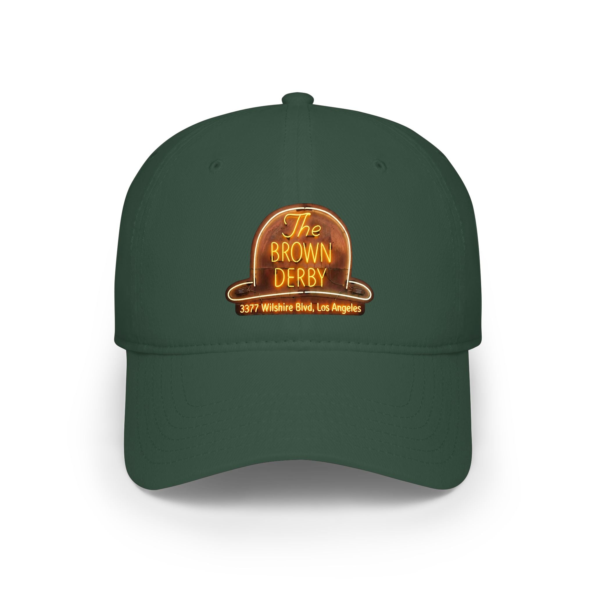 Vintage Brown Derby Embroidered Baseball Cap