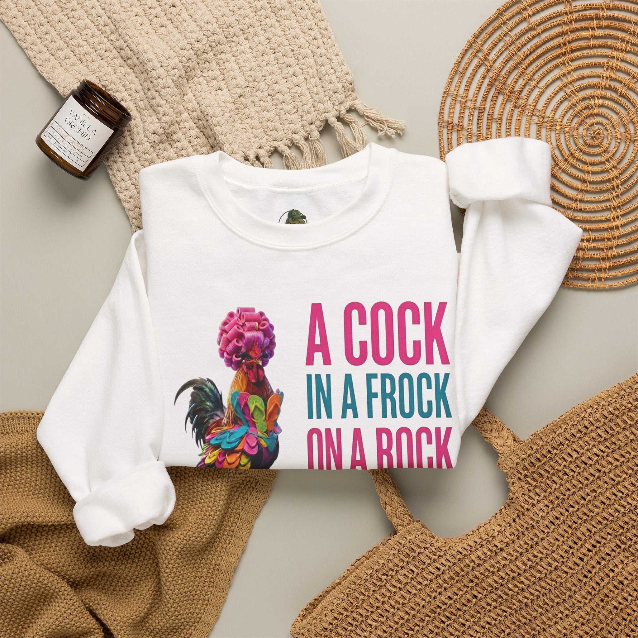 Unisex "Best Dressed Rooster" Crewneck Sweatshirt