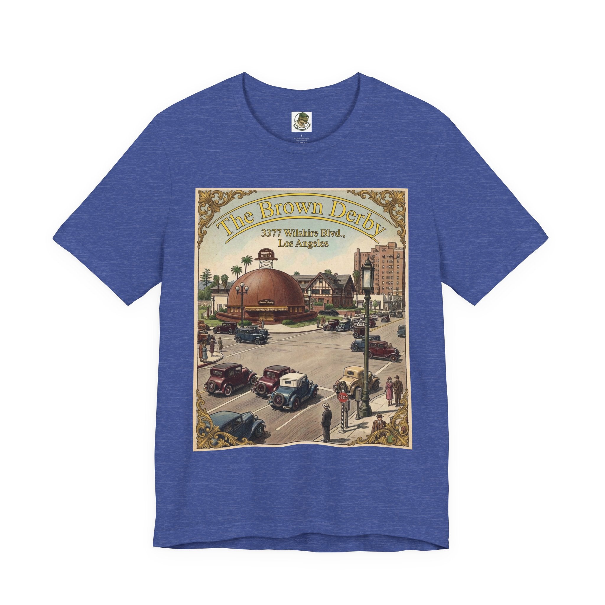 Vintage Brown Derby Restaurant Tee — Retro Restaurant Poster