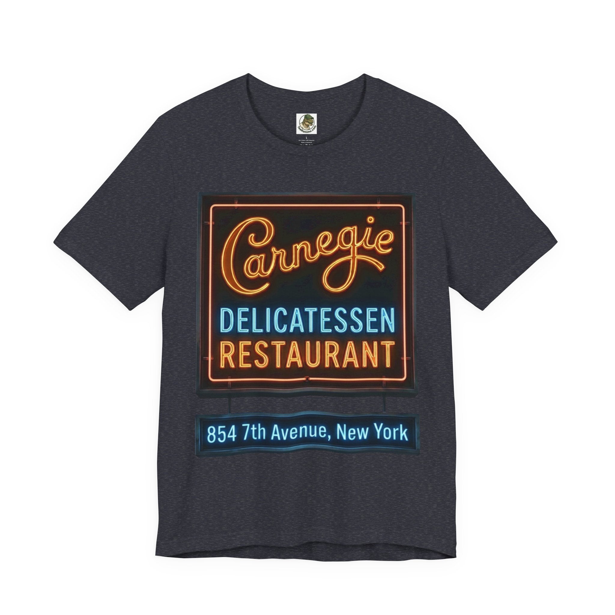 Vintage Carnegie Deli Restaurant Tee — Retro Neon Sign
