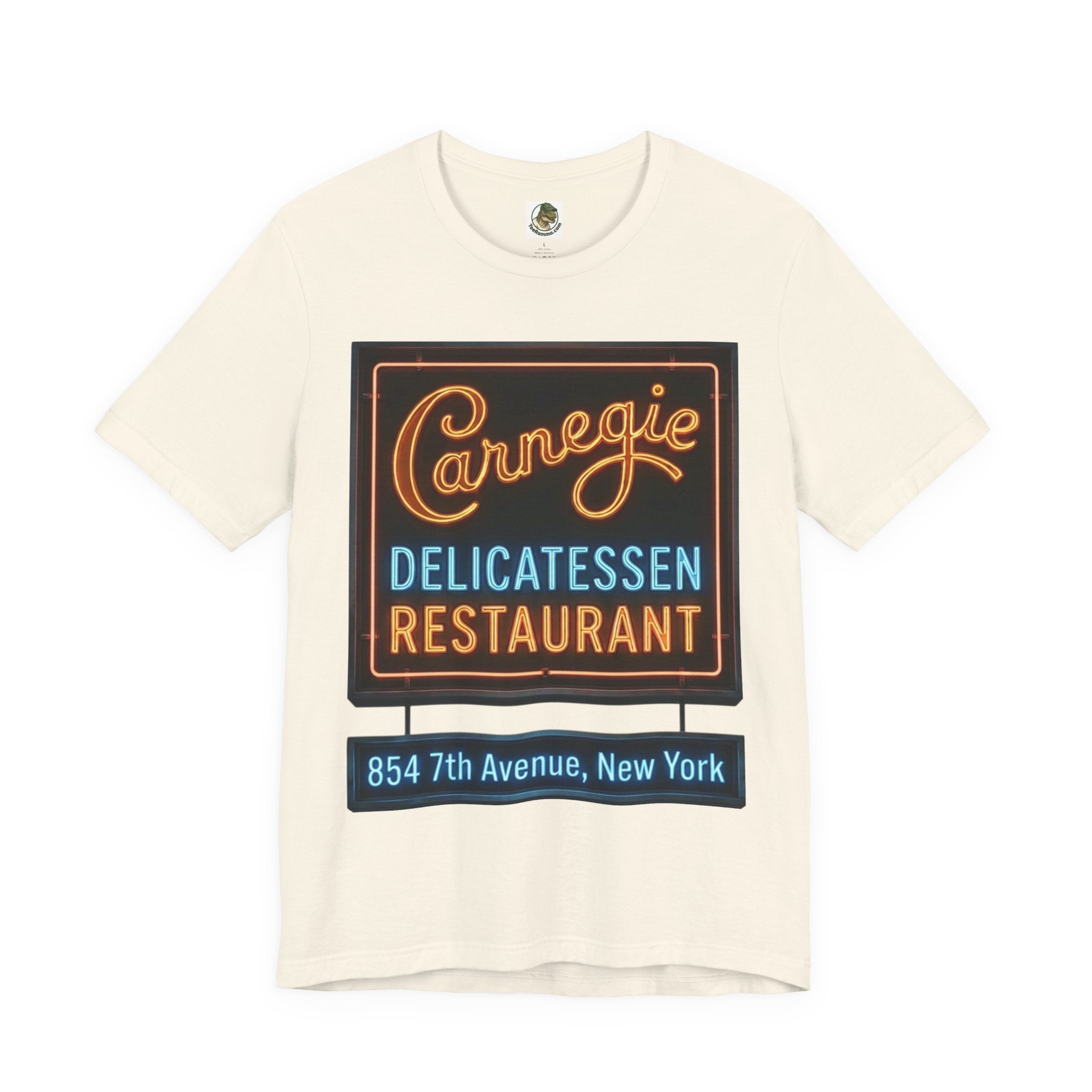 Vintage Carnegie Deli Restaurant Tee — Retro Neon Sign