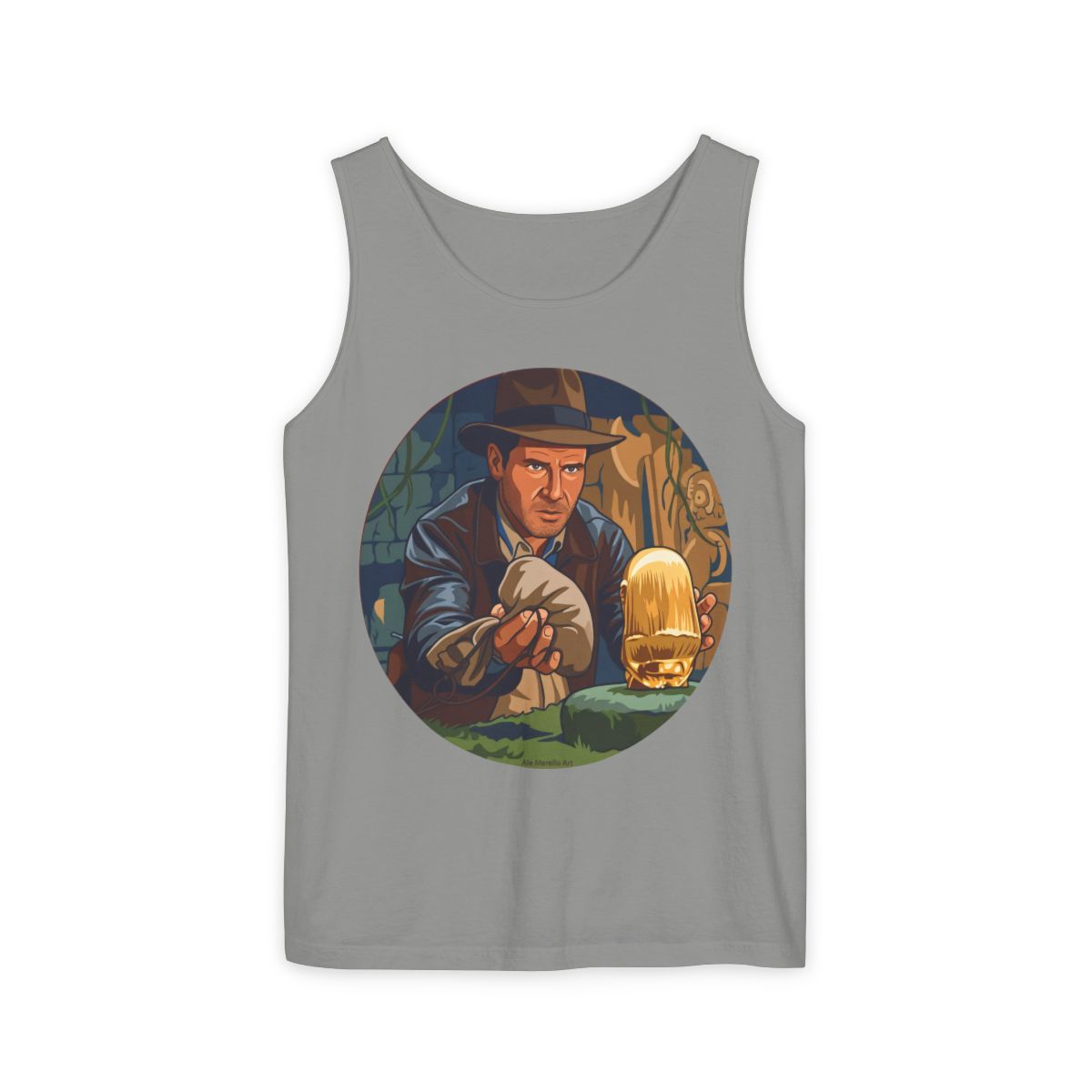 Unisex 'Adventure Man' Cotton Tank Top