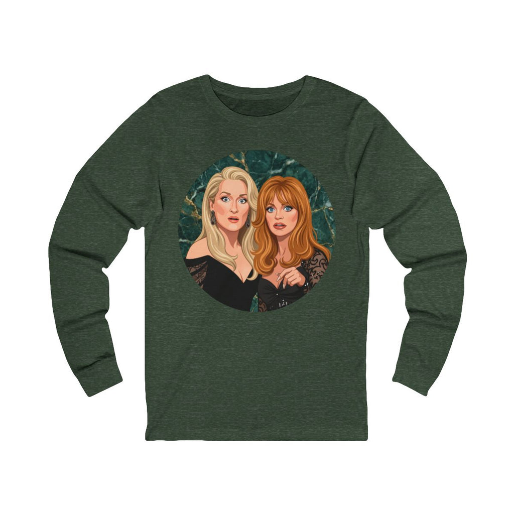 Retro Frenemies Long Sleeve Cotton T-Shirt